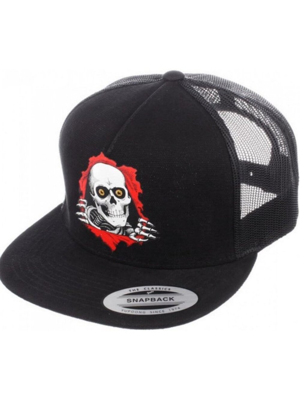 Stylish Black Mesh Snapback Cap with Ripper Design - Perfect for Casual Wear